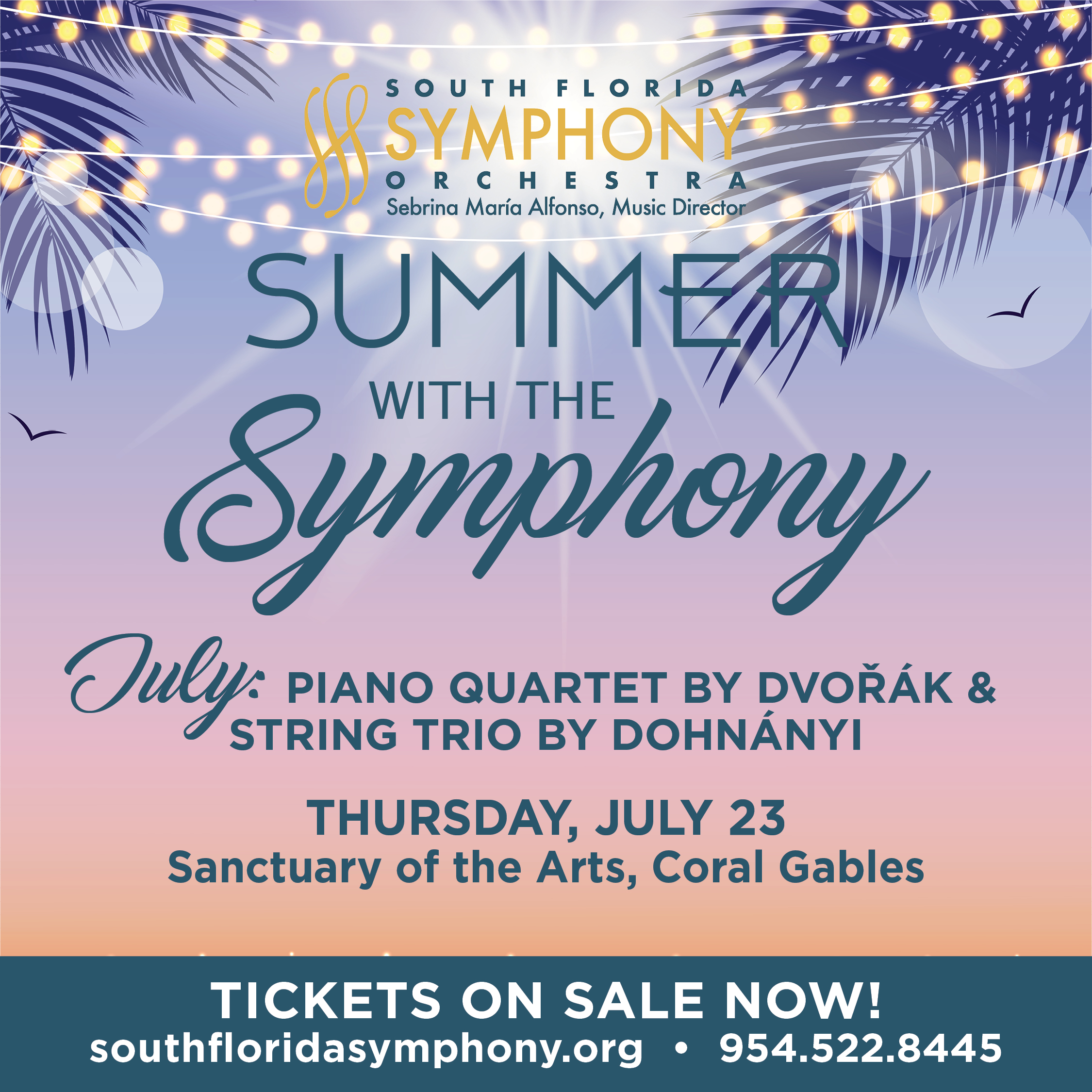 South Florida Symphony Orchestra’s Summer Chamber Music Series – Dohnányi & Dvořák