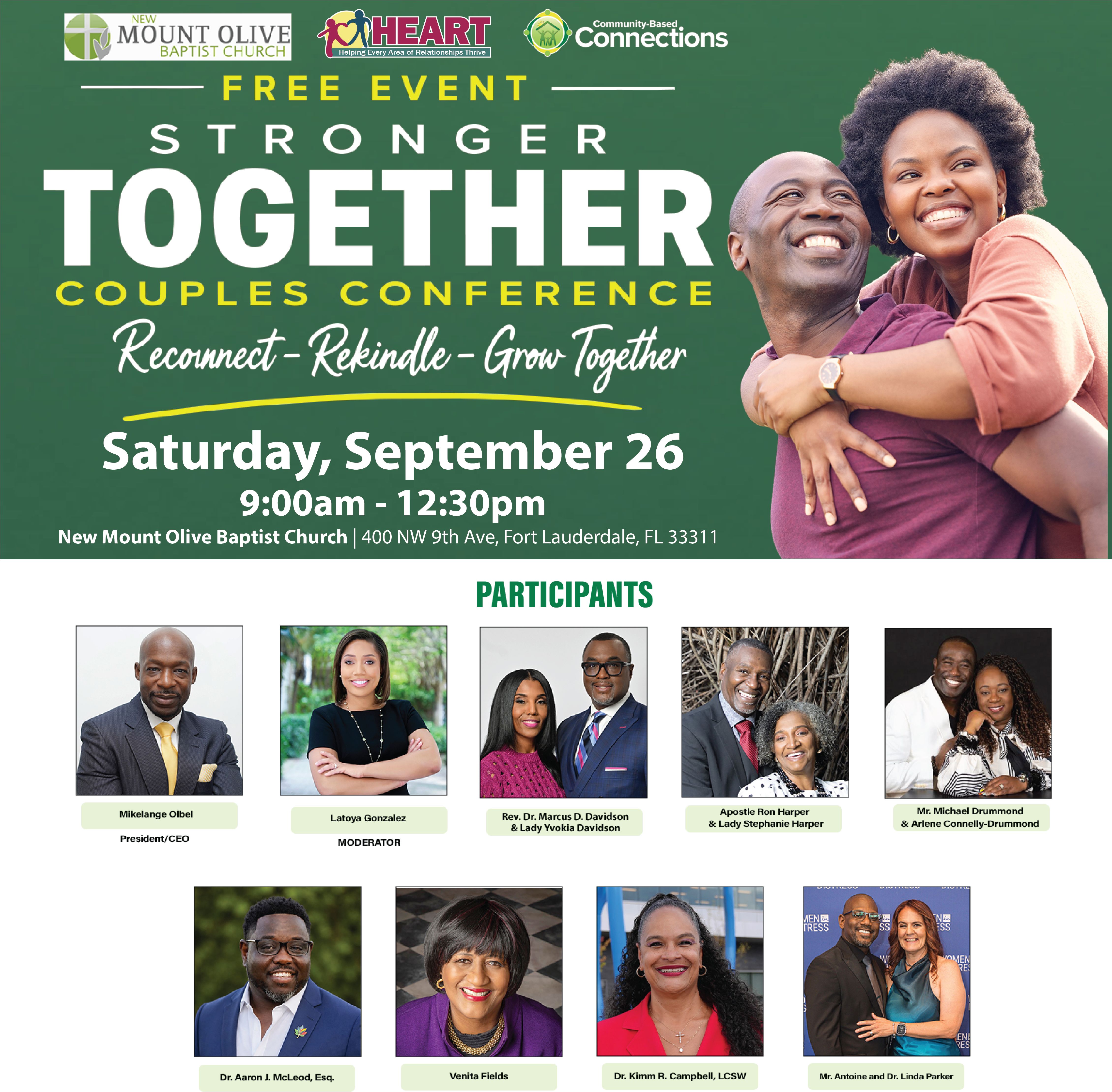Free Stronger Together Couples Conference presented by Community-Based Connections, Inc